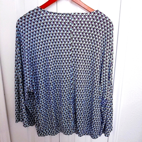 Boho Abstract Print Flowy Blouse by Lascana Venus - Picture 3 of 9